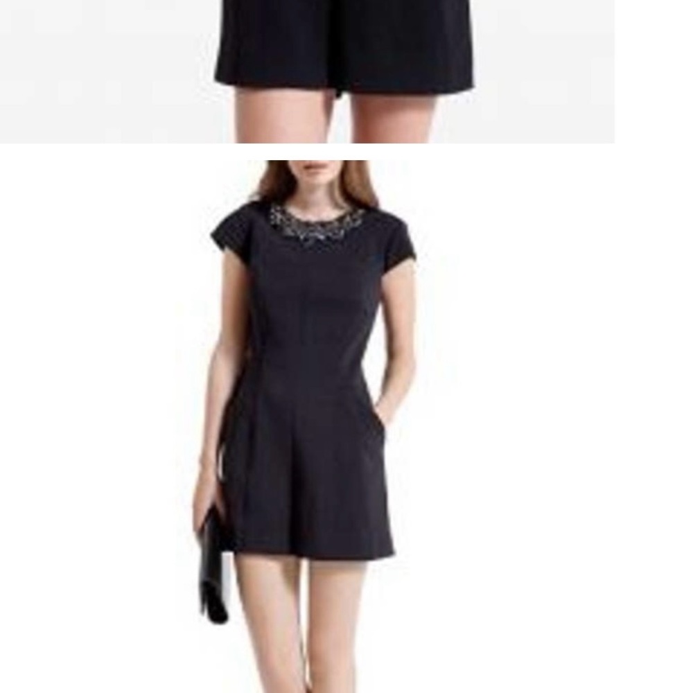 TED Baker Neria Embellished Neck Romper - 2